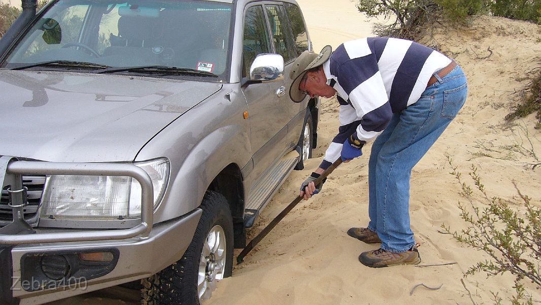 28-Just a little more sand removal and I will have my baby out!.JPG